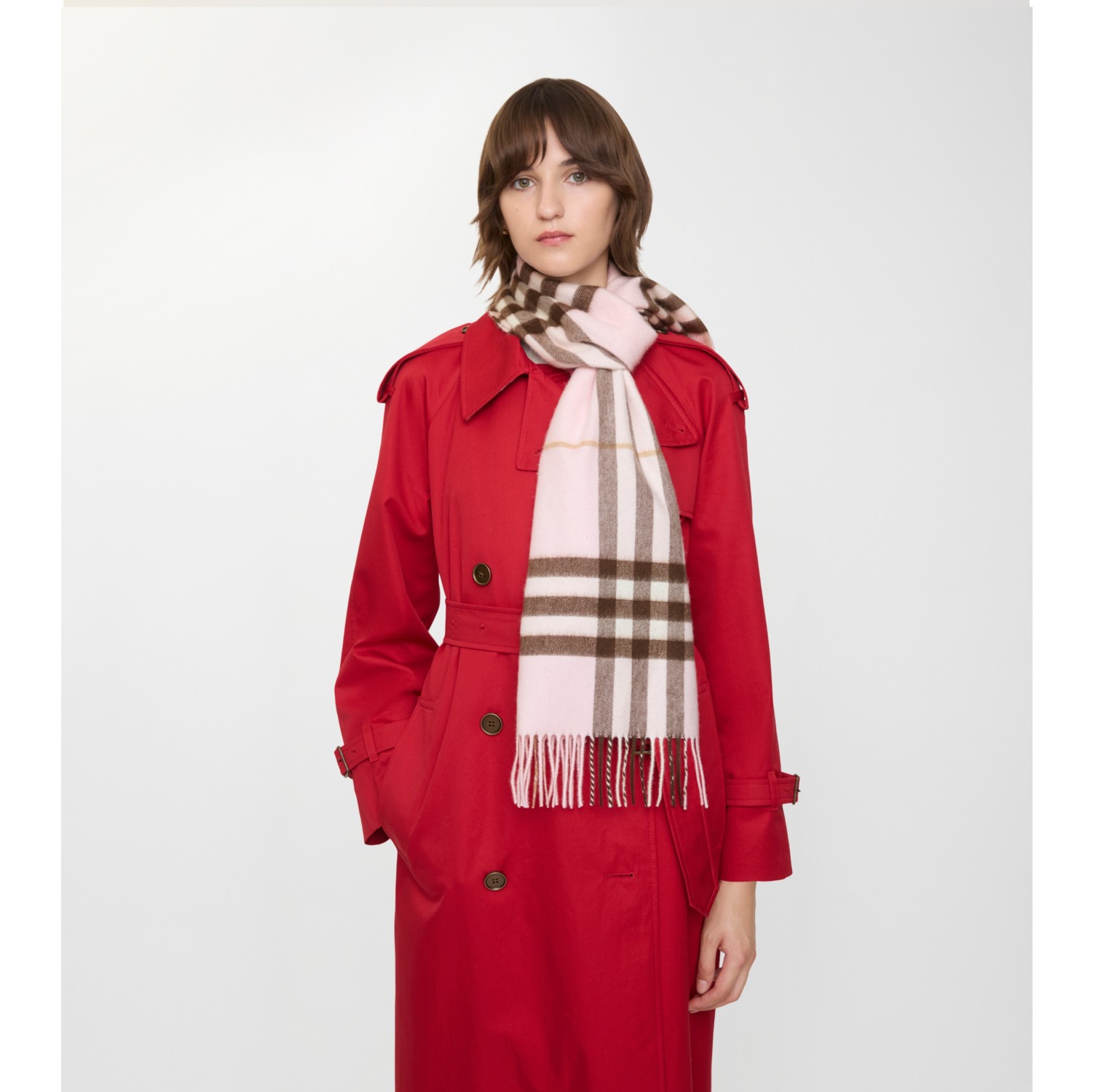 Check Cashmere Scarf
