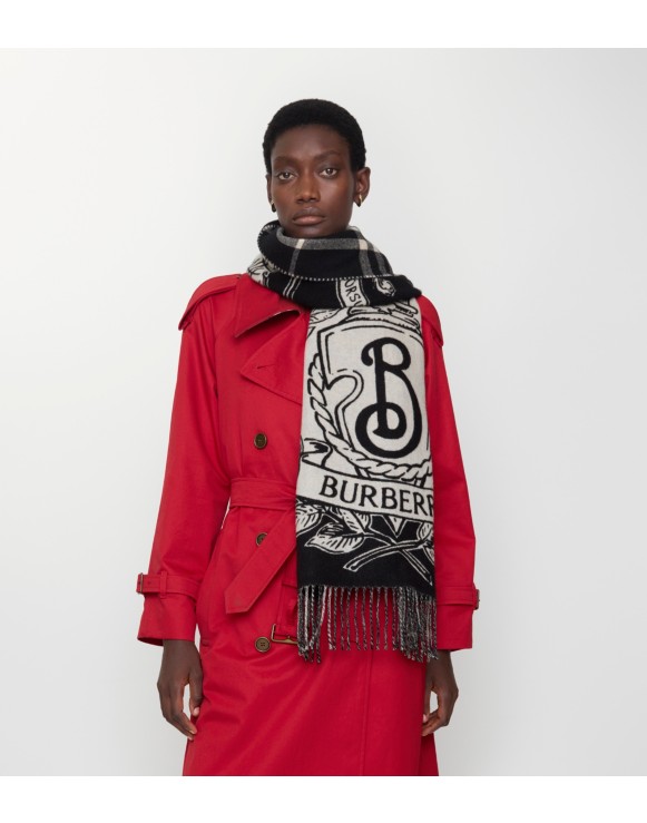 ウィメンズ シルク、ウール、カシミアスカーフ | Burberry® 公式