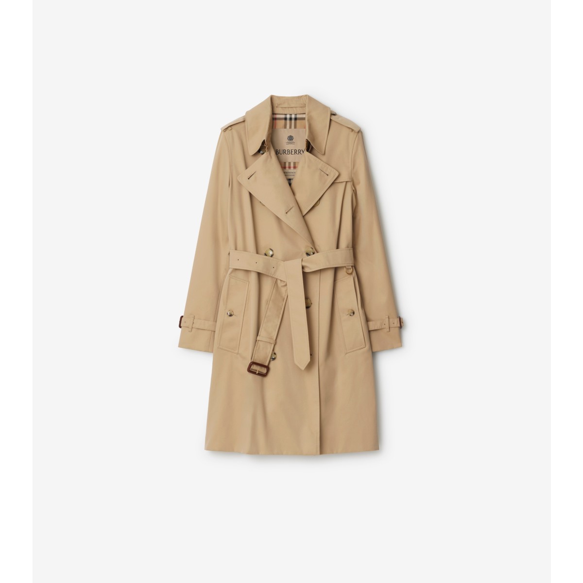  Check Mid-length Kensington Heritage Trench Coat