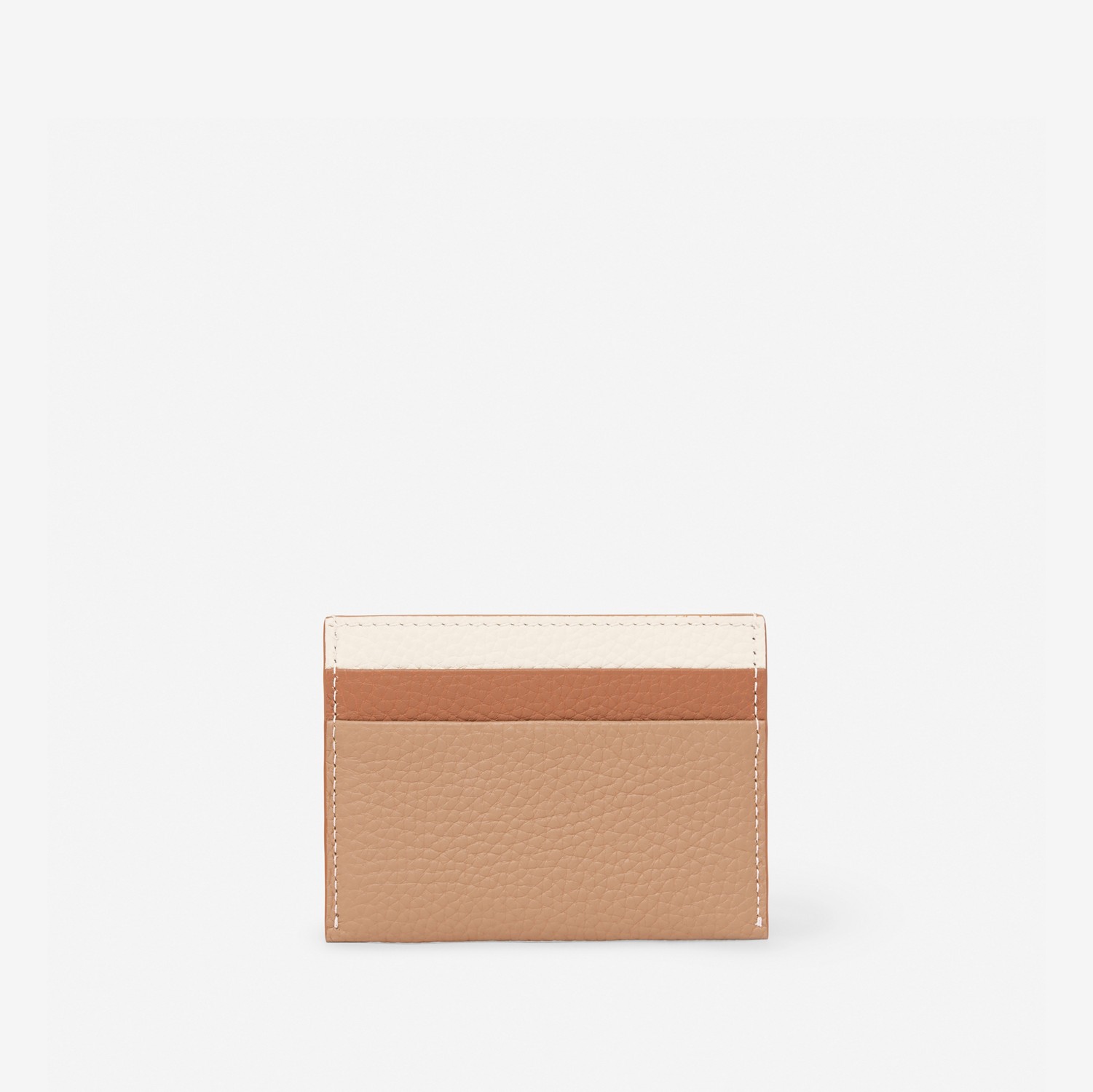 Tri-tone Grainy Leather TB Card Case in Camel/archive Beige/warm Tan - Women | Burberry® Official