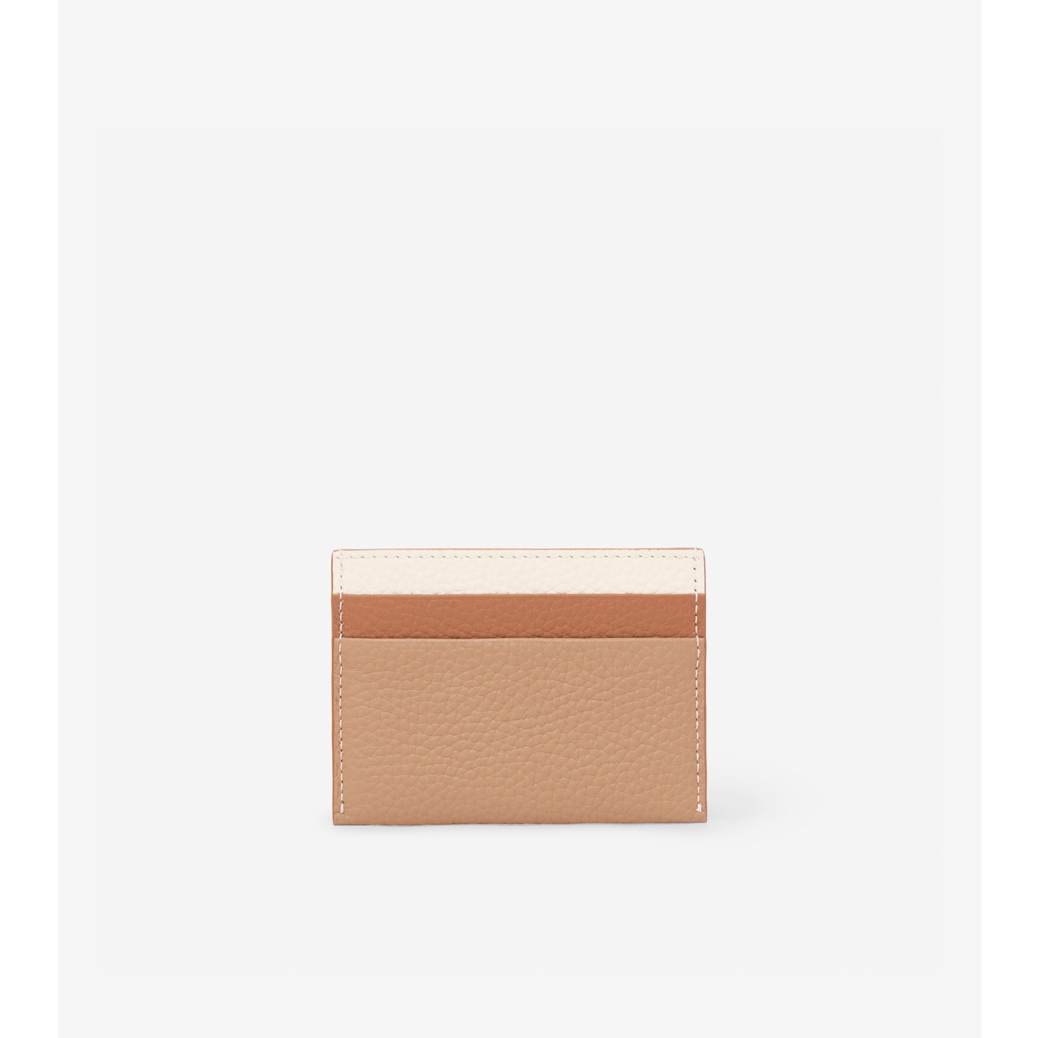 BURBERRY: wallet in leather and saffiano fabric - Brown