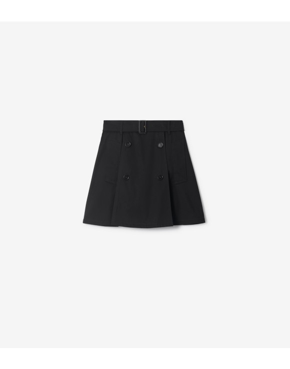 Gabardine Trench Mini Skirt