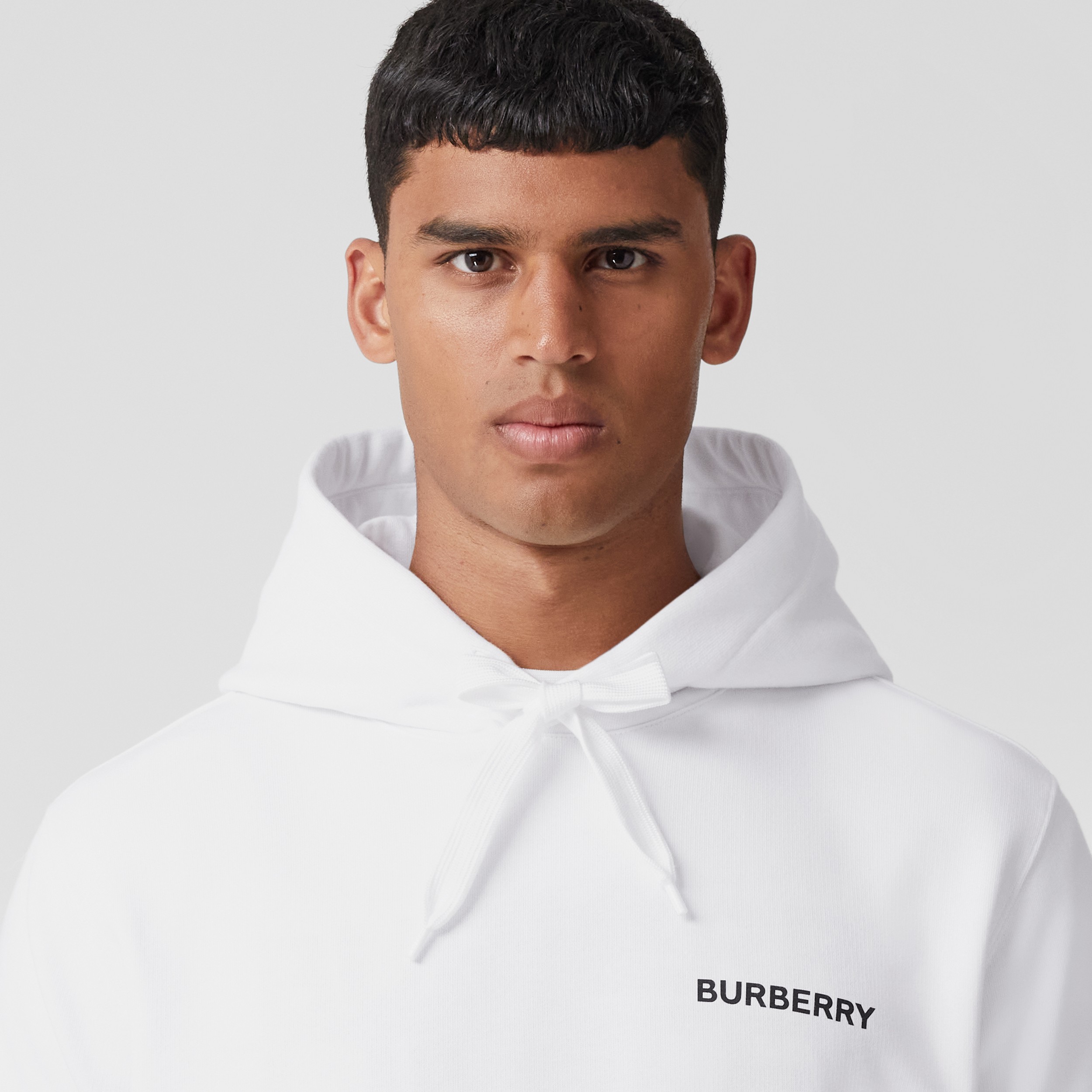 Suéter com capuz de algodão com estampa de constelações (Branco) - Homens | Burberry® oficial - 2
