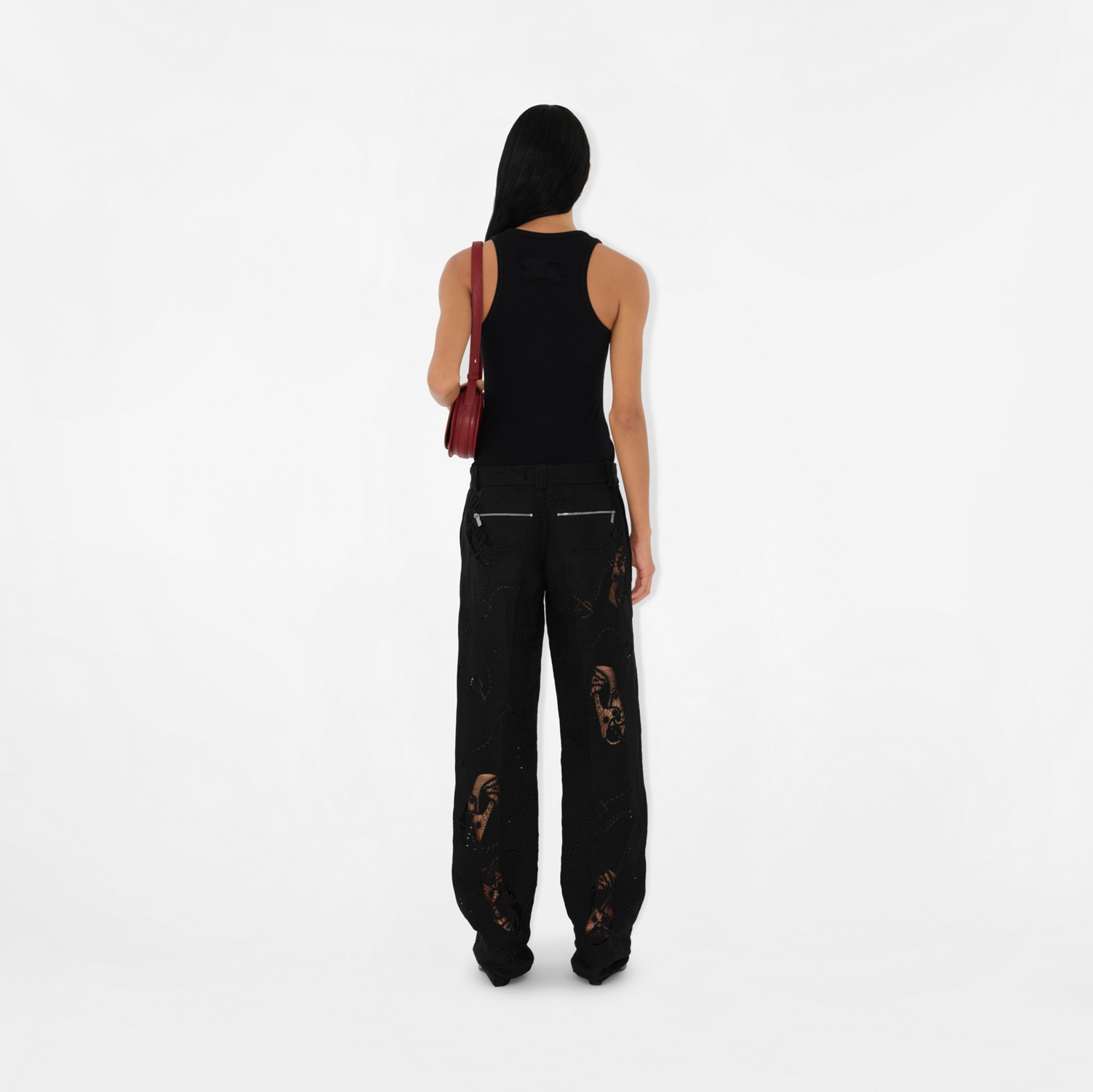 Stretch Cotton Tank Top in Black - Women | Burberry® Official Stretch Cotton Tank Top in Black - Women | Burberry® Official