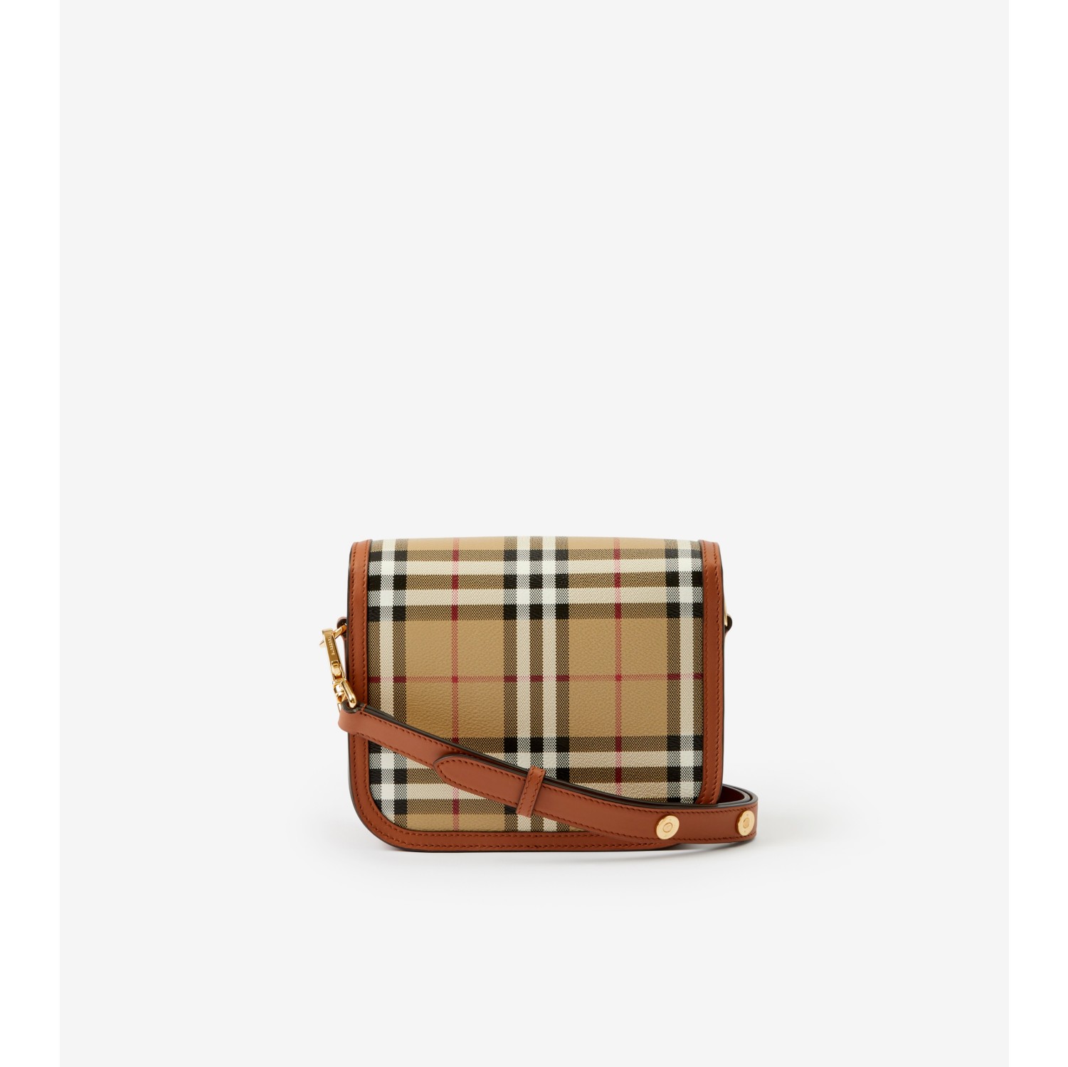 BURBERRY: Elizabeth bag in coated cotton blend - Brown