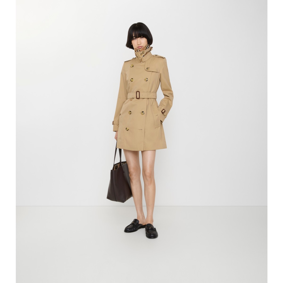  Check Short Chelsea Heritage Trench Coat