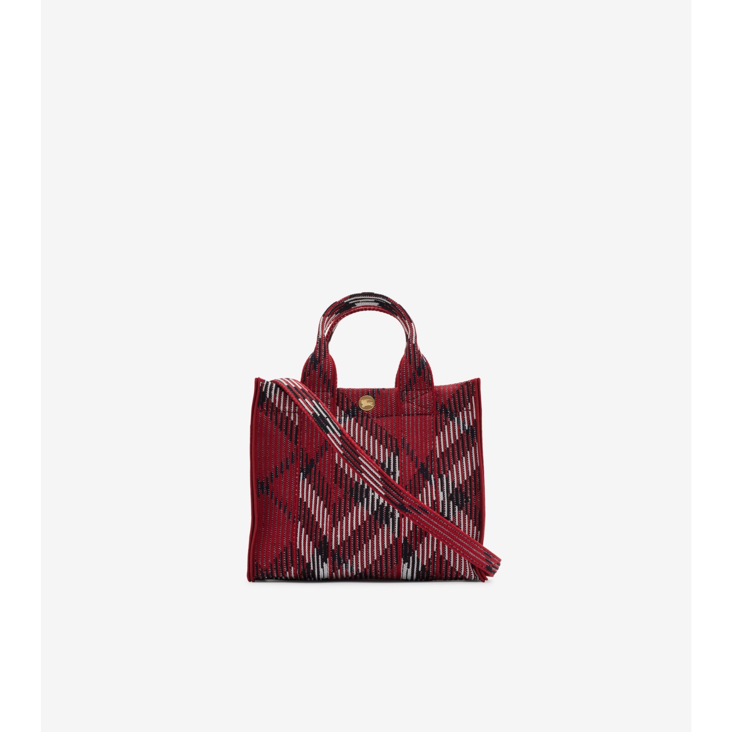 Bolsa tote de tricô em Check - Mini