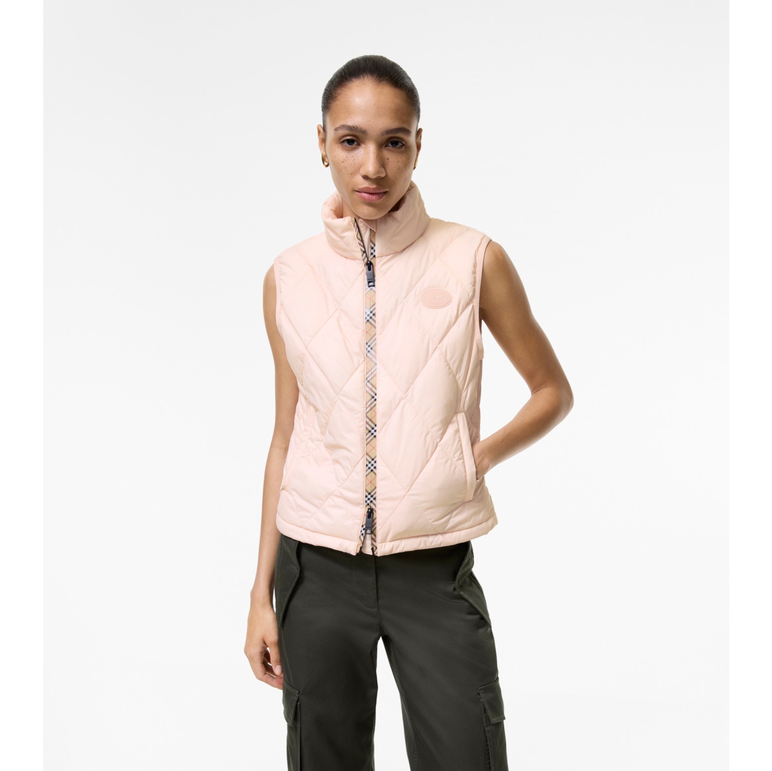 Packable Quilted Nylon Cheswick Gilet in Compact pink - Women