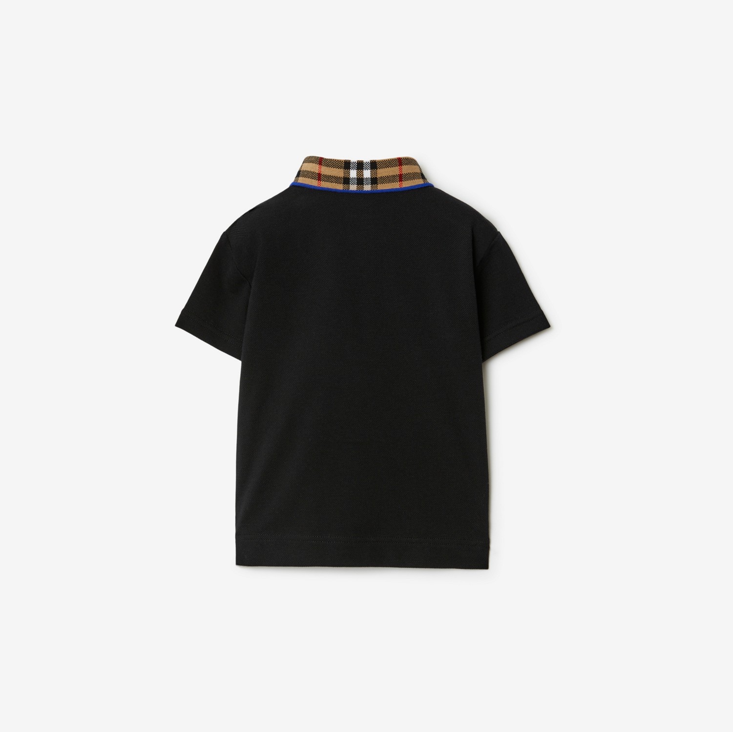 チェックカラー コットンポロシャツ (ブラック) | Burberry®公式 チェックカラー コットンポロシャツ (ブラック) | Burberry®公式