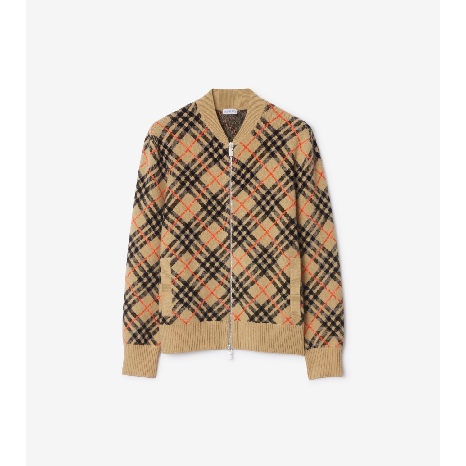 Cazadora bomber en cachemir Check