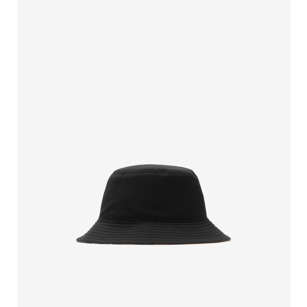 Shop Burberry Reversible Cotton Blend Bucket Hat In Black