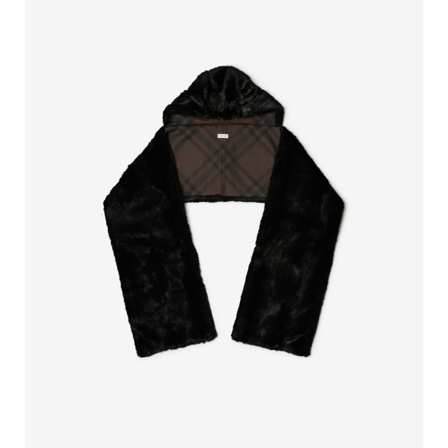 Burberry fur hot sale scarf