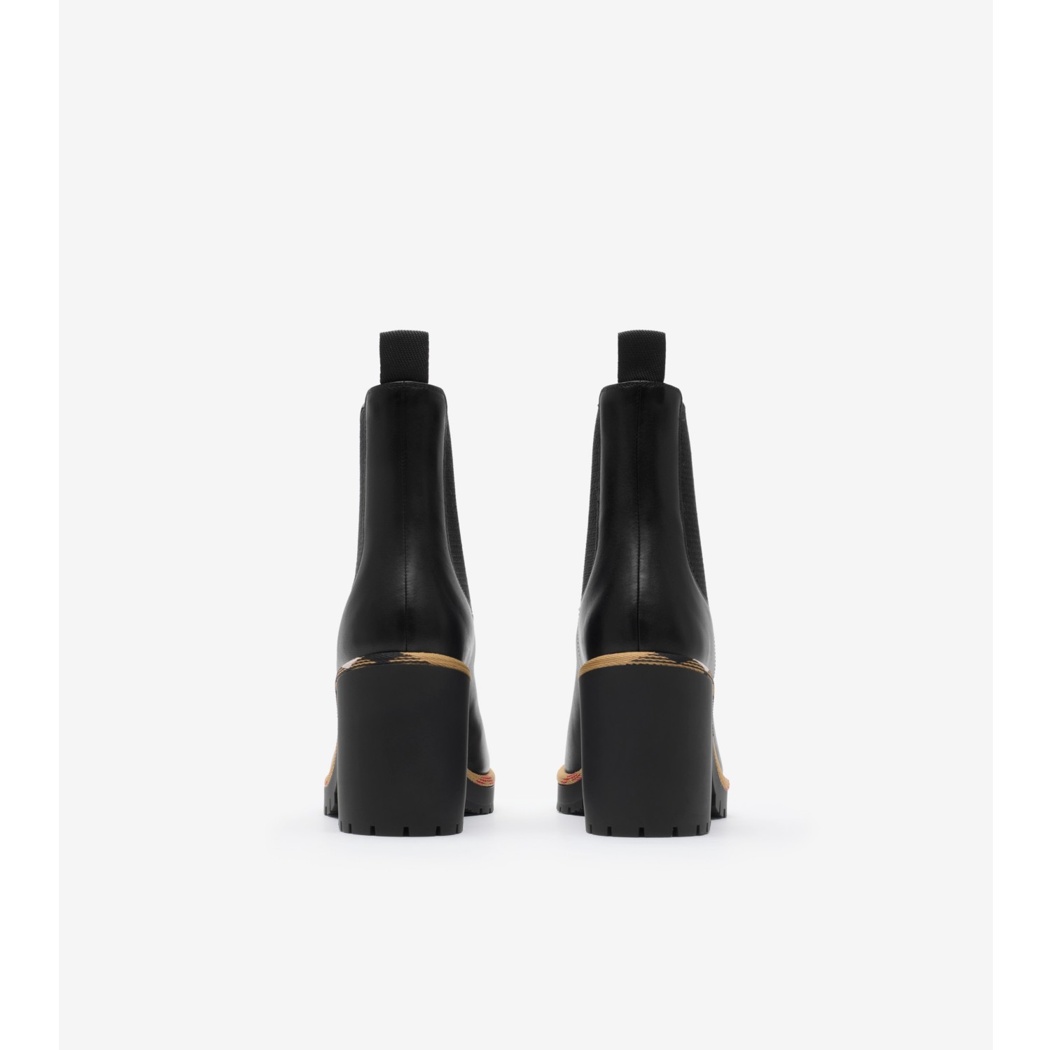 Leather Gravel Heel Chelsea Boots​