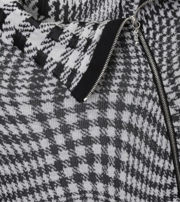 Warped Houndstooth Wool Blend Dress In Monochrome - Women, Technical ...