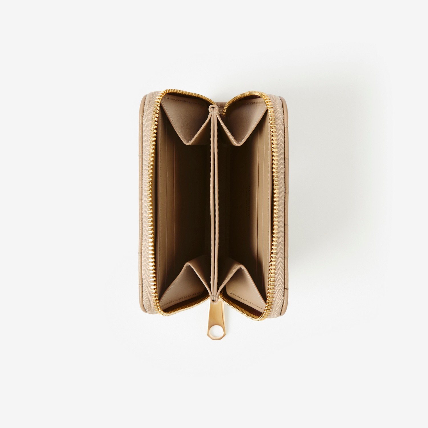 Brieftasche „Lola“ aus gestepptem Leder mit Reißverschluss (Haferbeige) - Damen | Burberry®