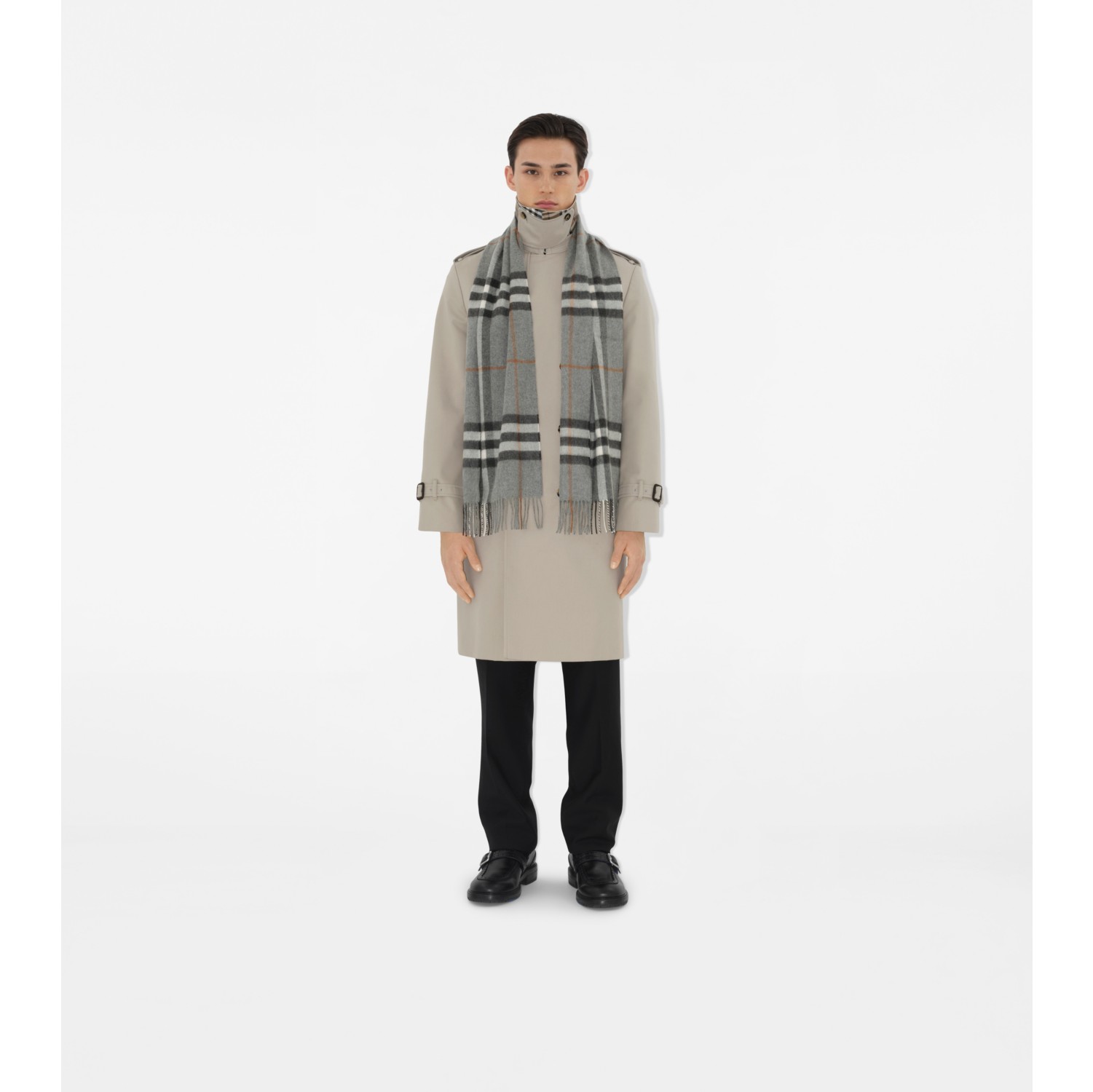 Check Cashmere Scarf