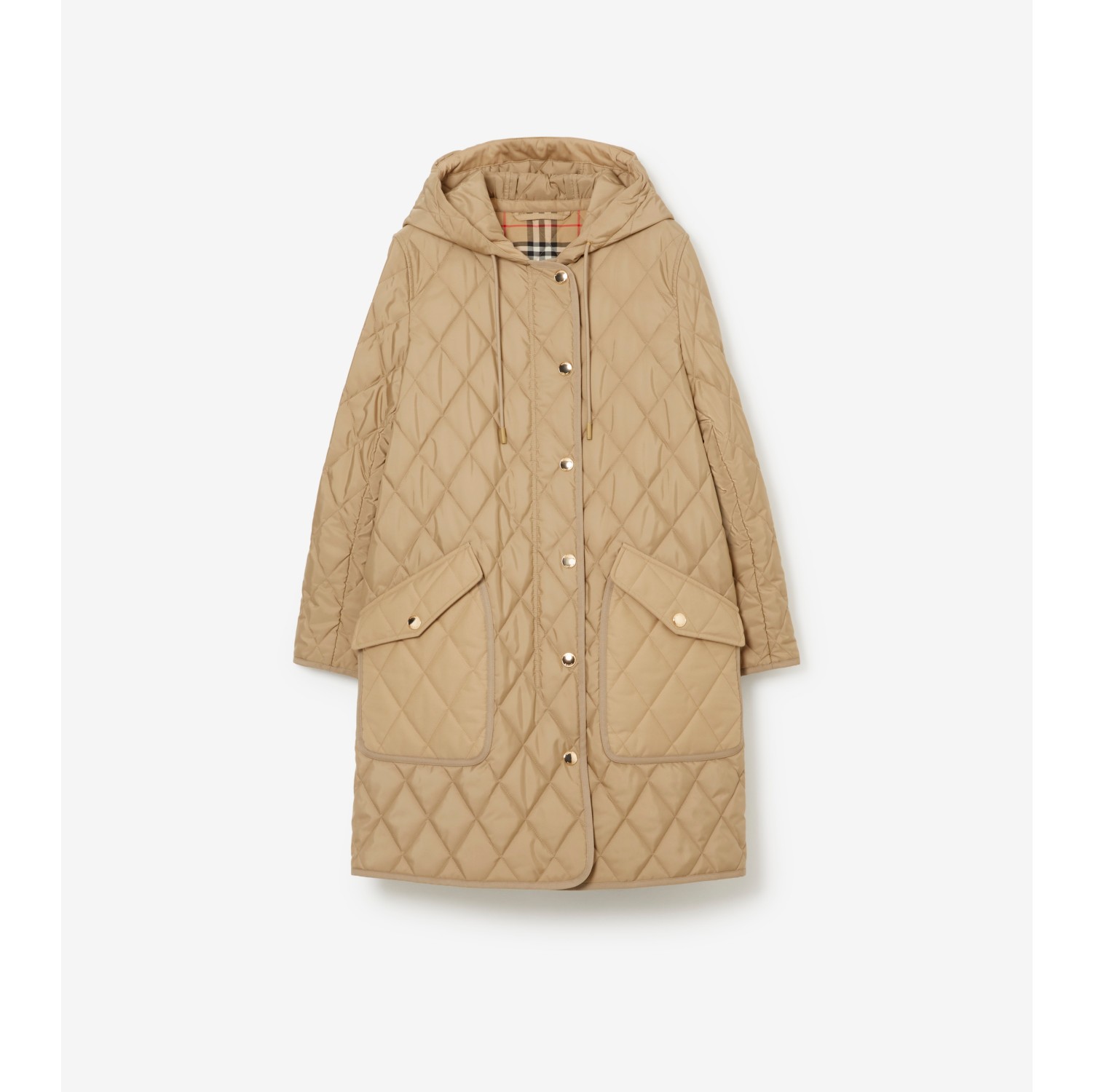 Quilted Thermoregulated Coat in Archive beige - Women, Nylon 