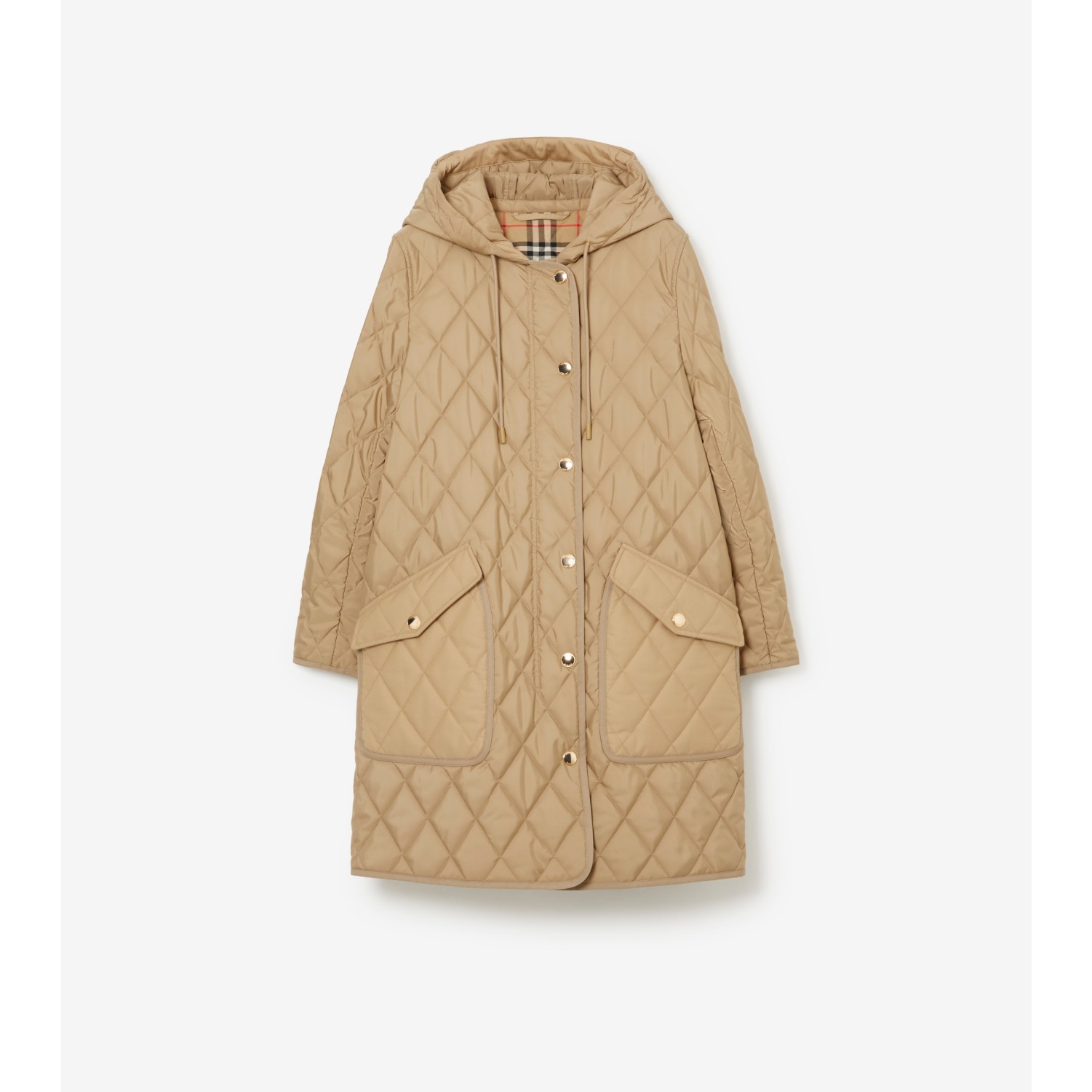 Quilted Thermoregulated Coat in Archive beige - Women, Nylon | Burberry® Official