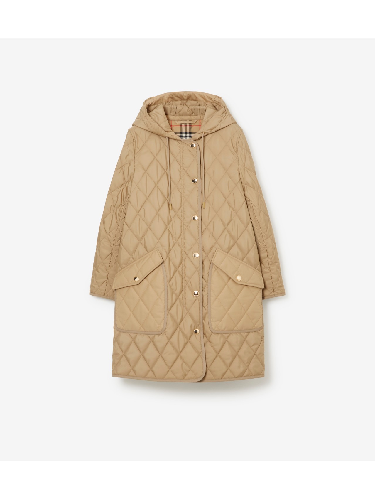 Quilted Thermoregulated Coat in Archive beige - Women, Nylon | Burberry®  Official