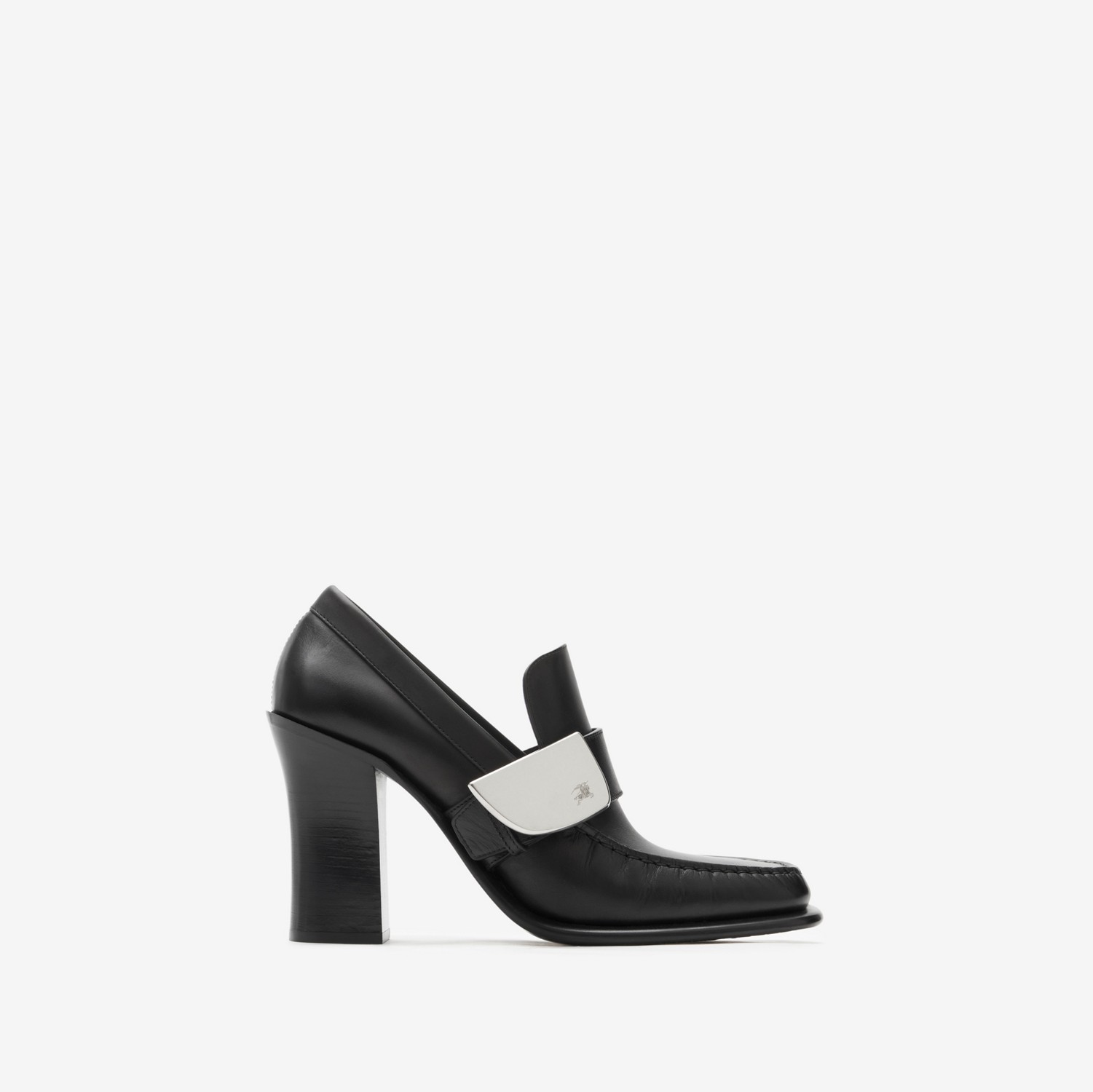 Leather London Shield Heeled Loafers