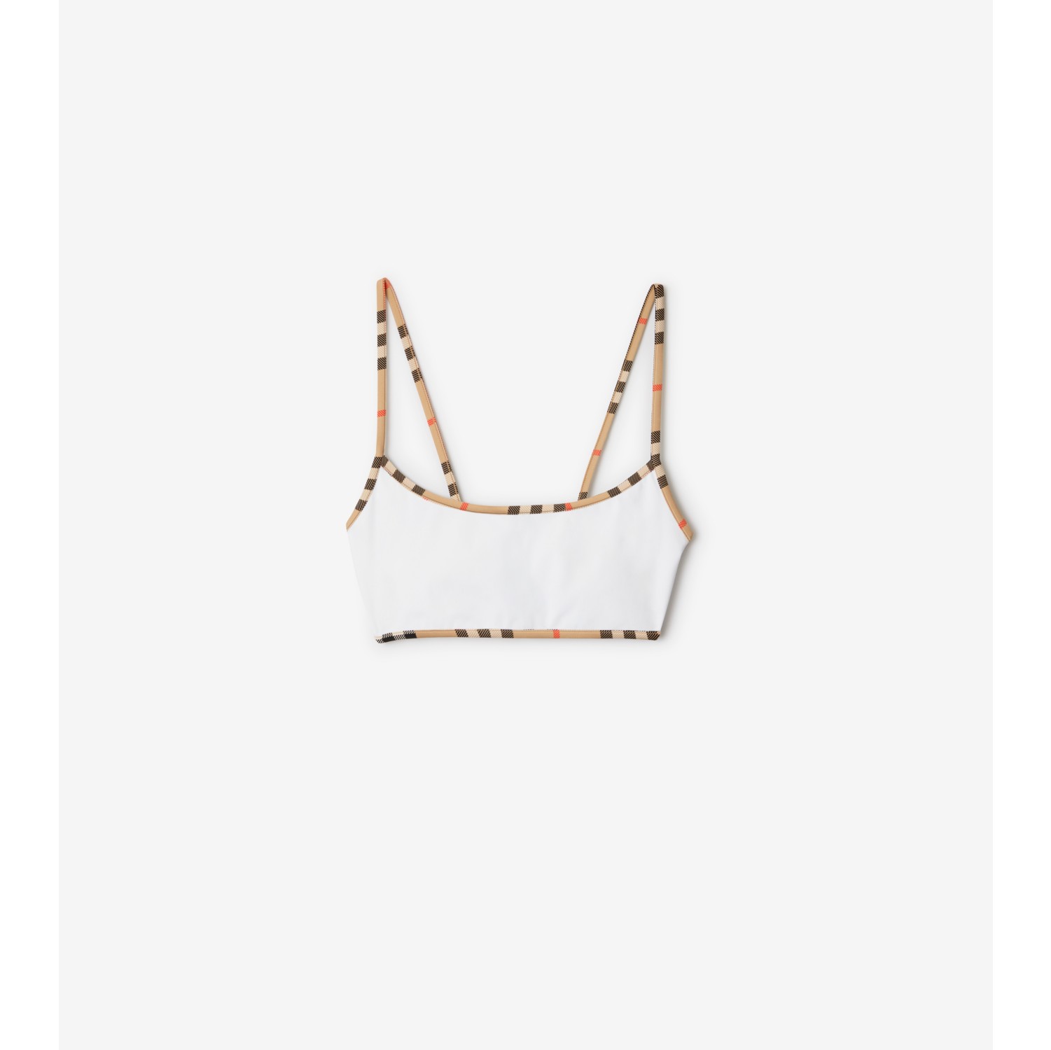 Bikinioberteil mit Check-Besatz