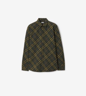 チェック コットンシャツ (シャドウ) - メンズ, コットン | Burberry®公式サイト