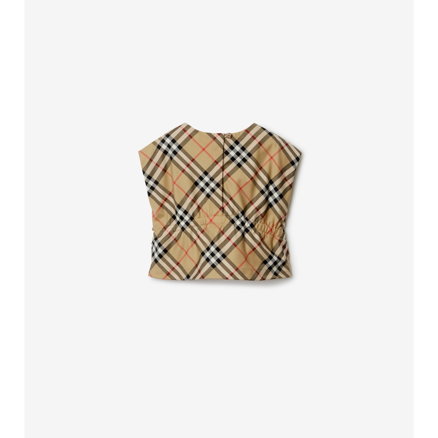 チェック ストレッチコットン トップス (アーカイブベージュ) | Burberry®公式サイト