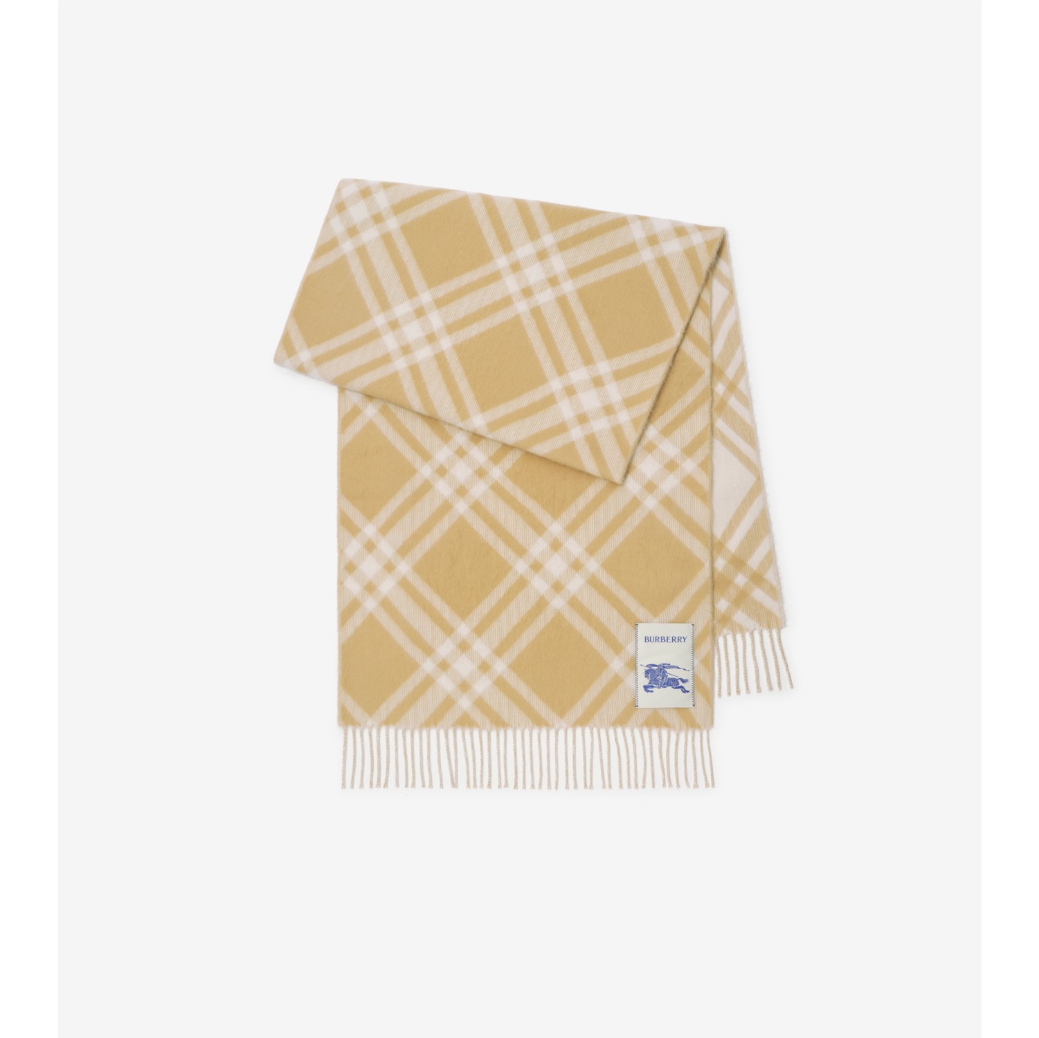 Check Alpaca Wool Scarf