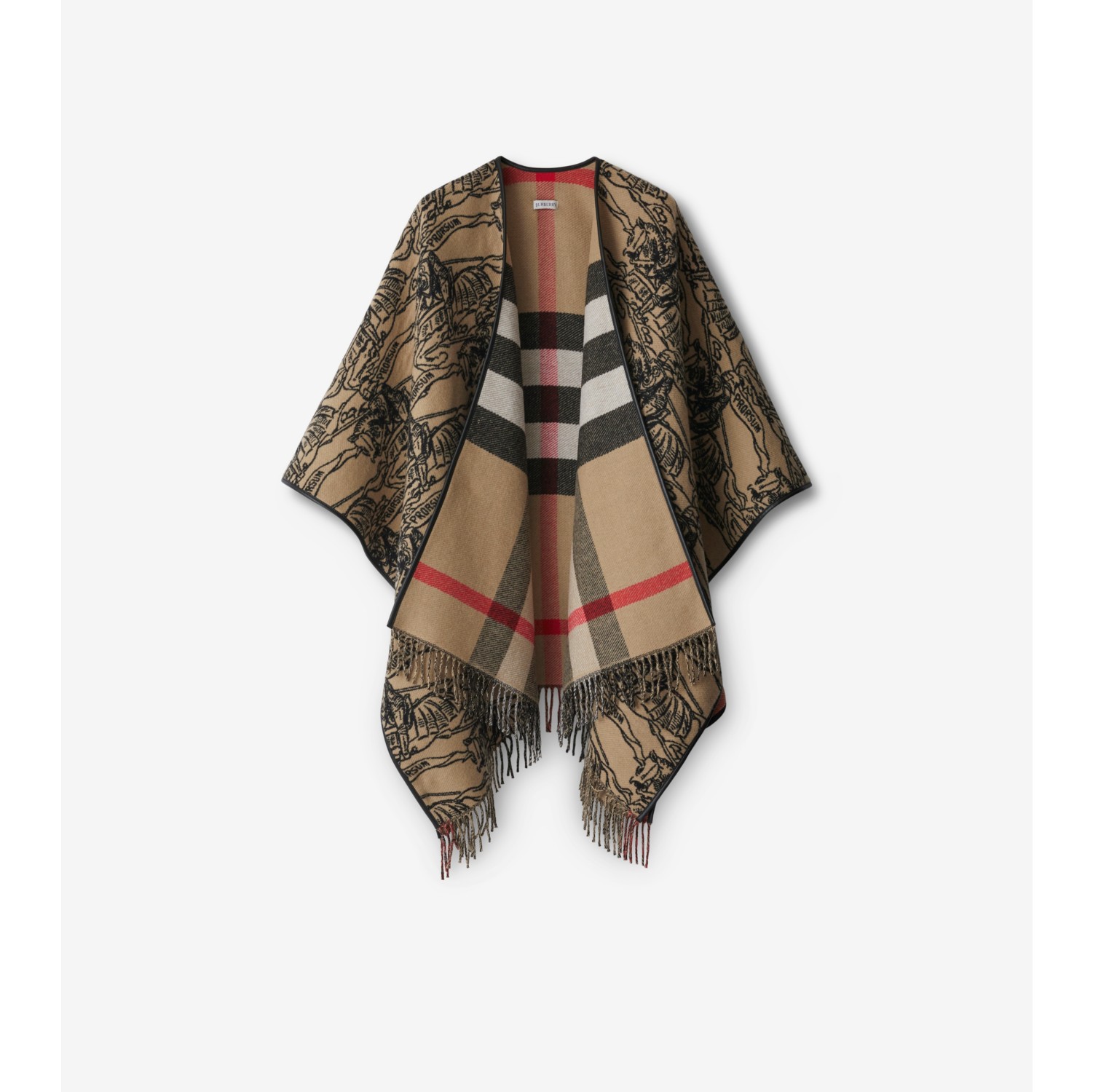 EKD ウールケープ (アーカイブベージュ) | Burberry®公式サイト