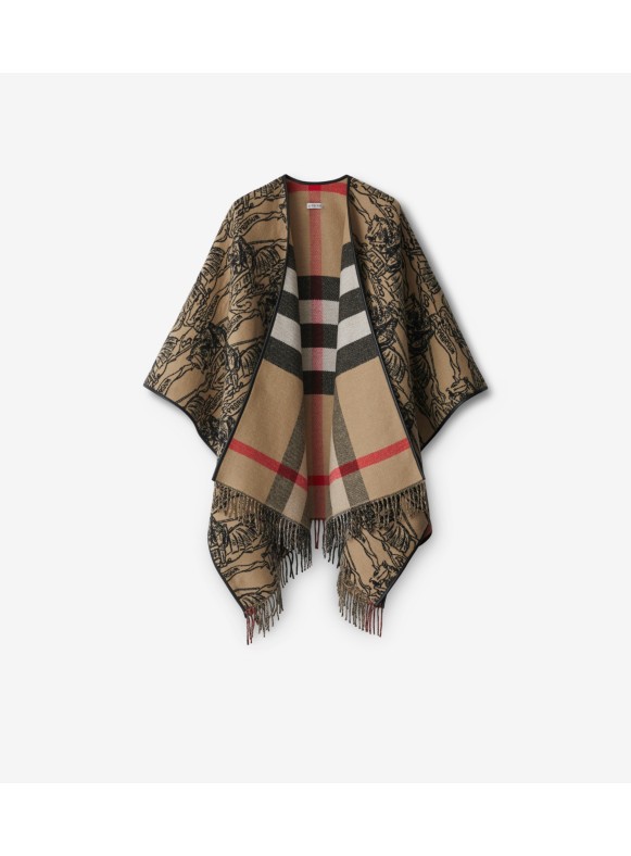 Burberry shop plaid poncho