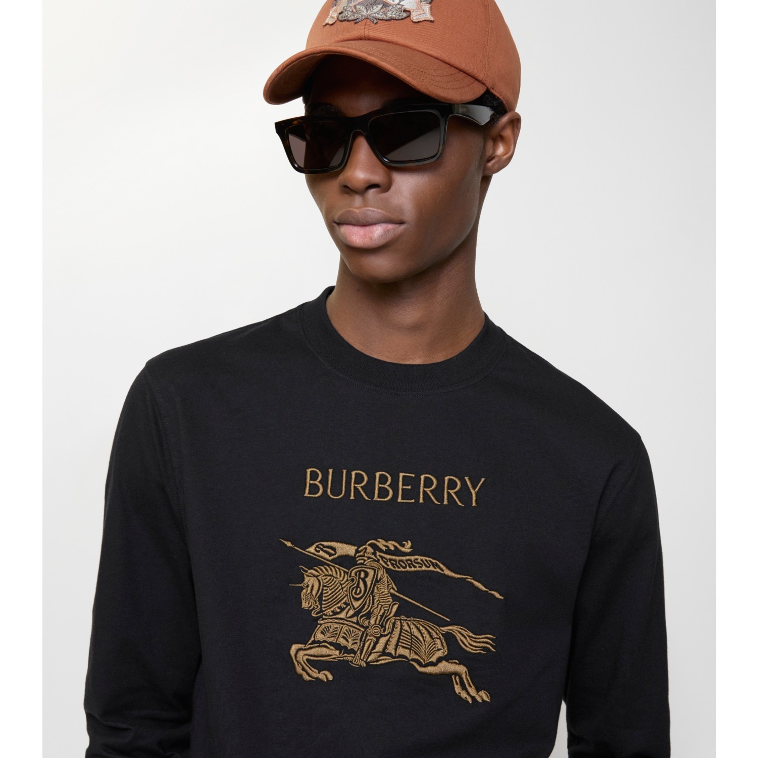 Long-sleeve EKD Cotton T-shirt in Black - Men | Burberry® Official