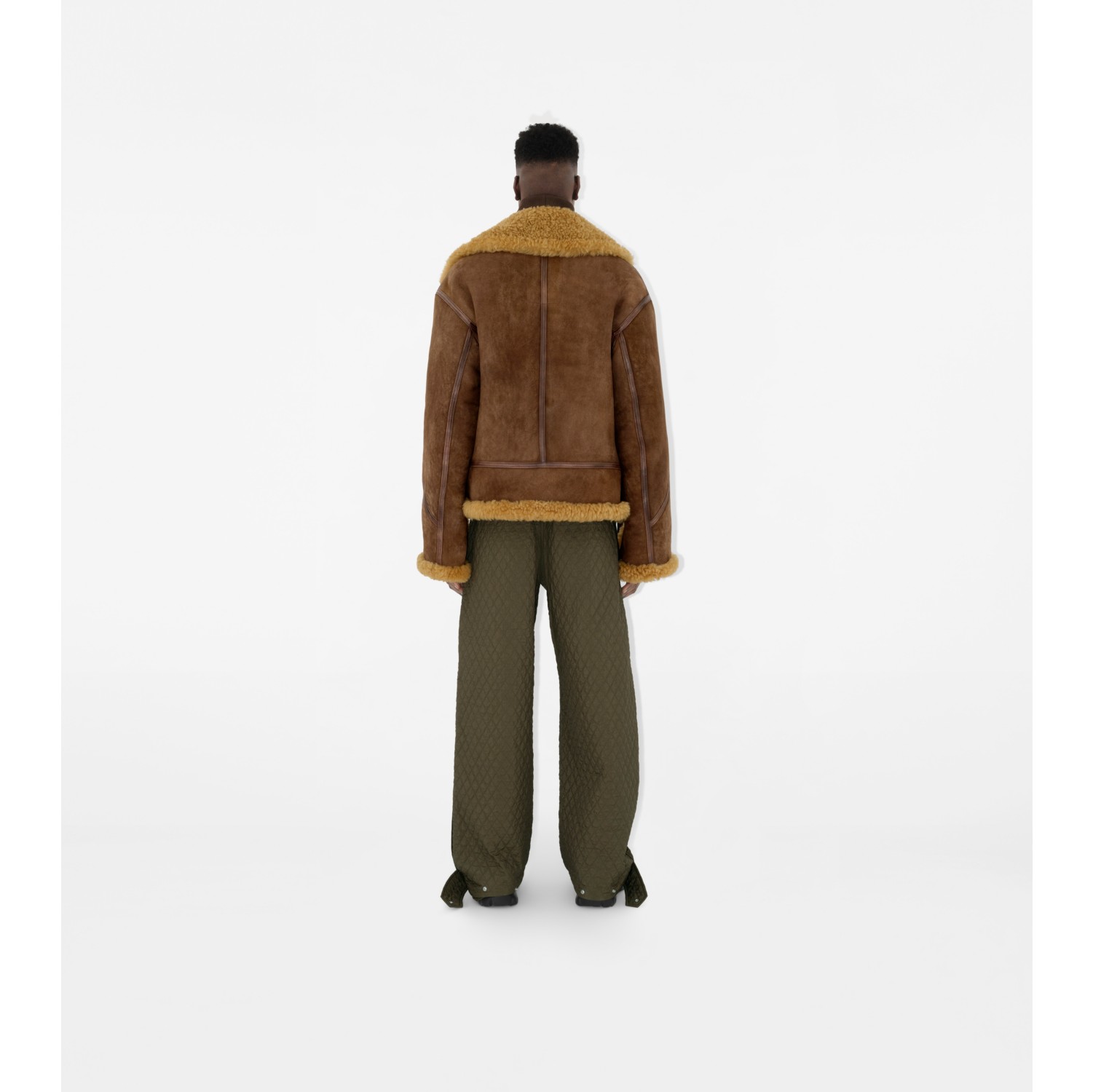 Jaqueta aviador de shearling