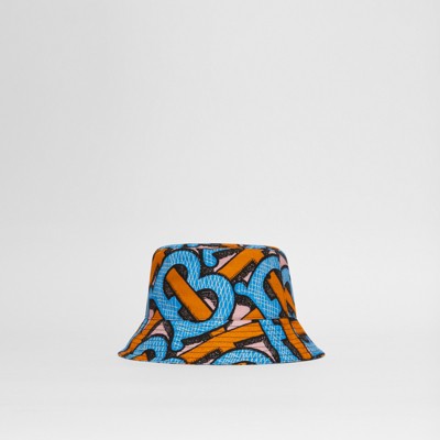 blue and orange bucket hat