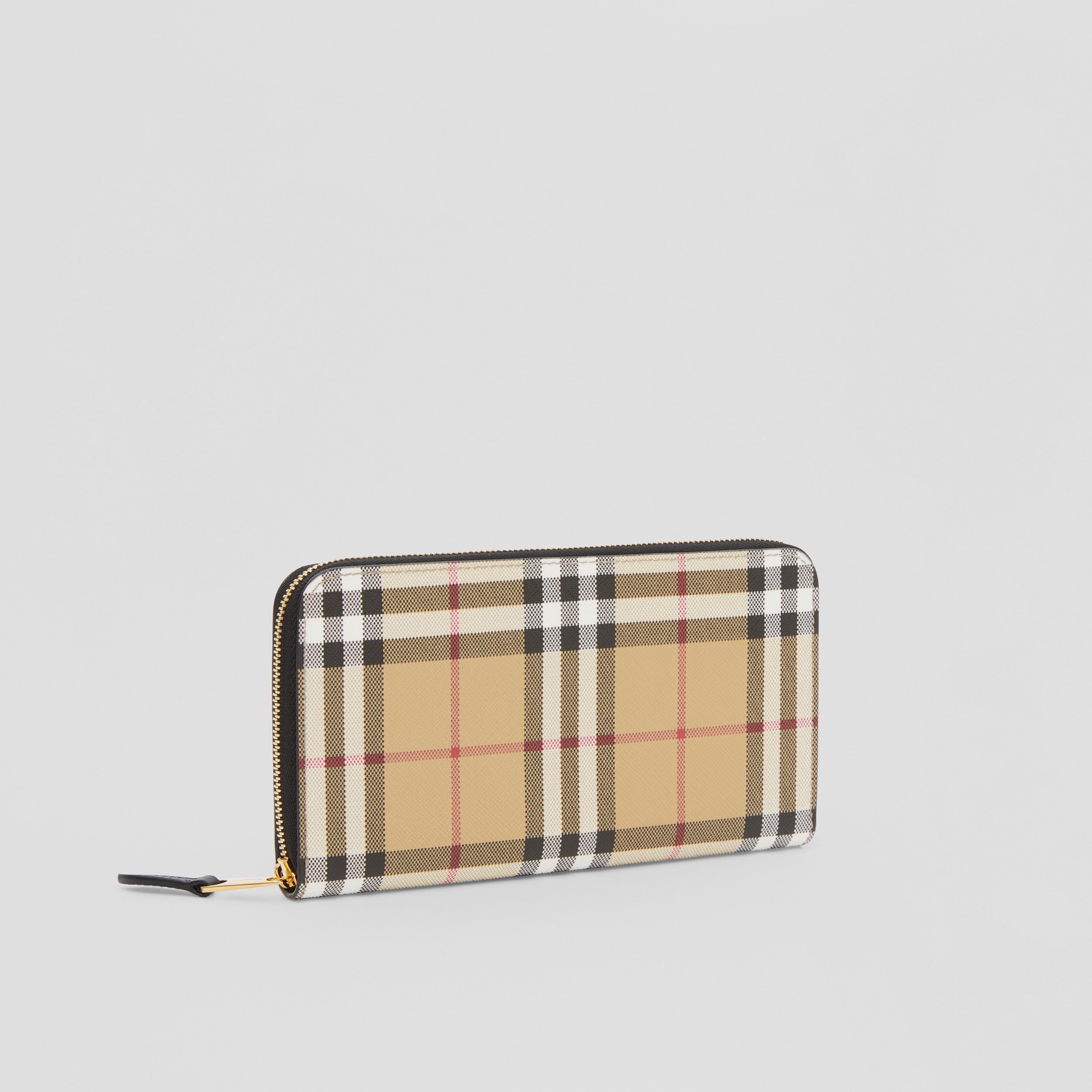 Brieftasche aus Vintage Check-Gewebe und Leder (Beige/schwarz) - Damen | Burberry® - 4
