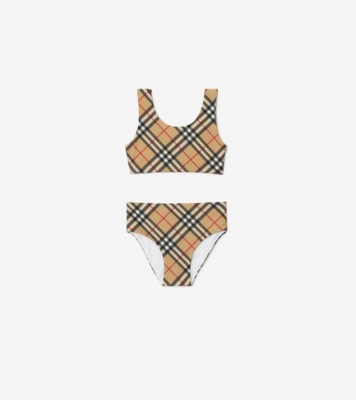 Check Print Bikini in Archive beige Burberry Official