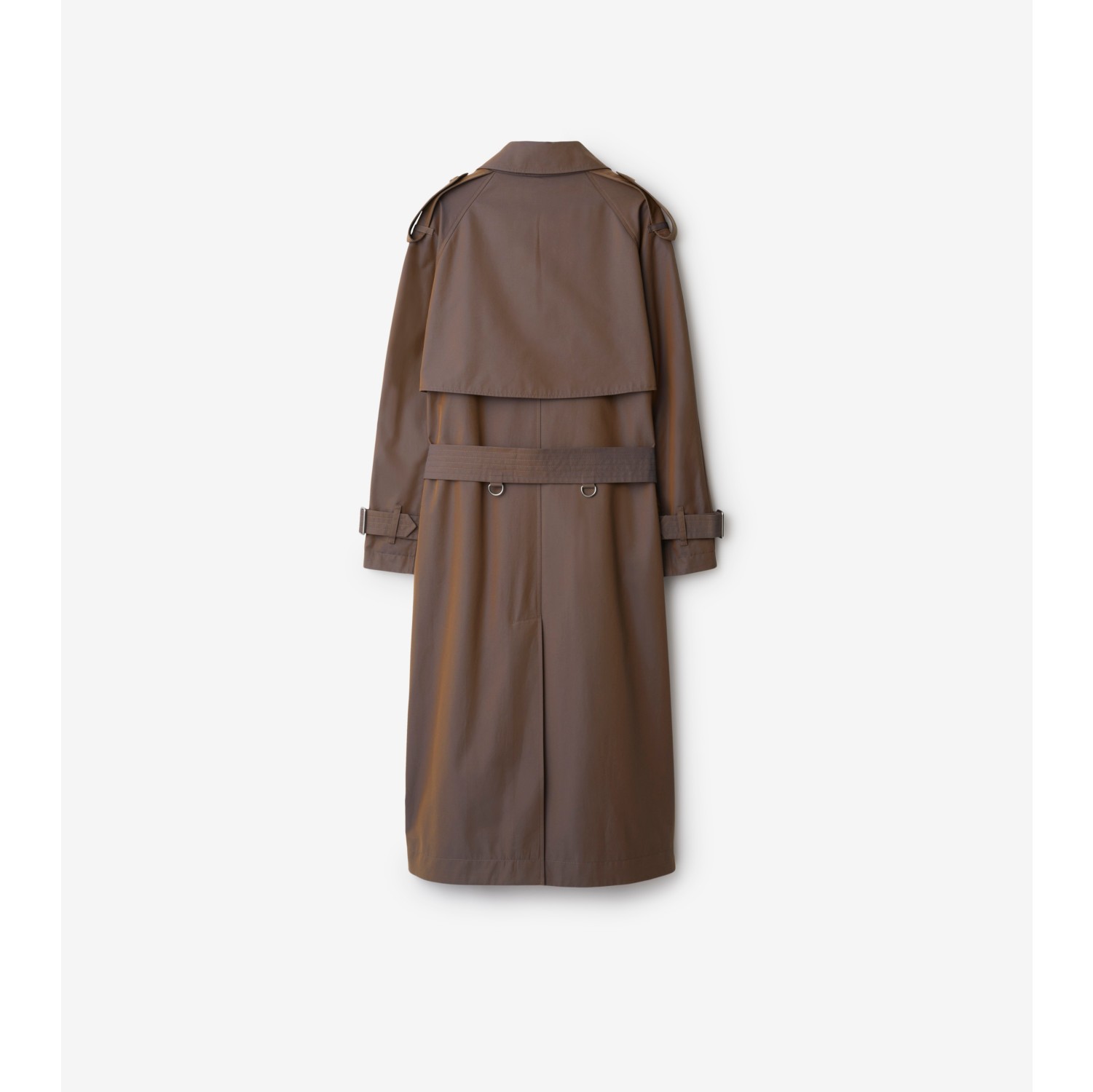 Long Gabardine Trench Coat in Dusk - Women, Cotton | Burberry® Official