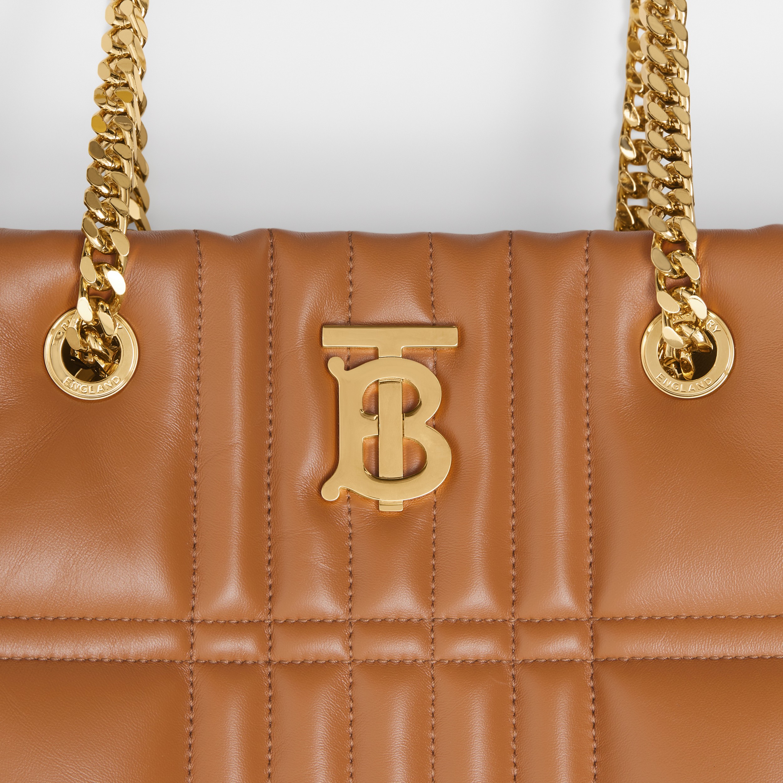 Medium Quilted Lambskin Lola Shopper Bag in Maple Brown - Women | Burberry® Official - 2