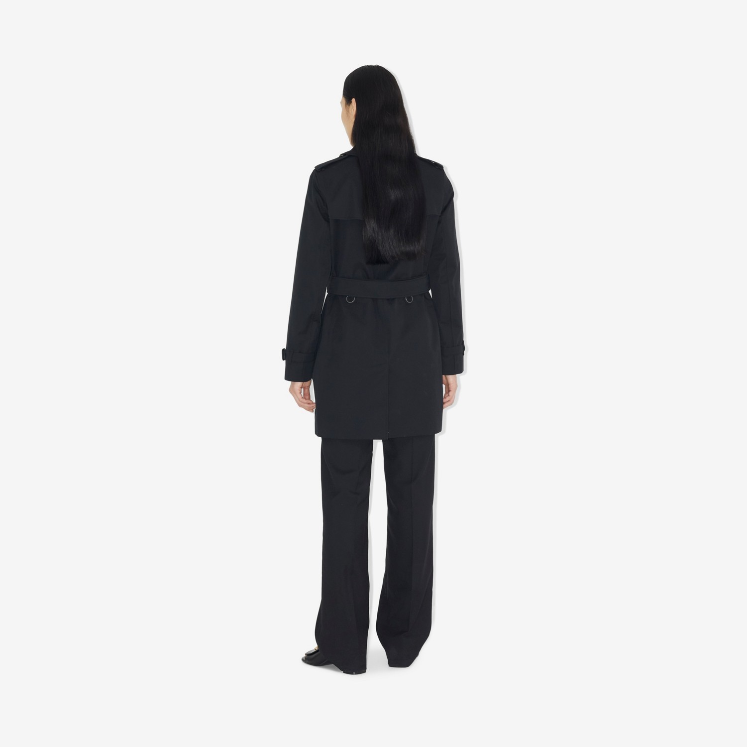 肯辛顿版型 – Heritage Trench 风衣 (黑色) - 女士 | Burberry® 博柏利官网