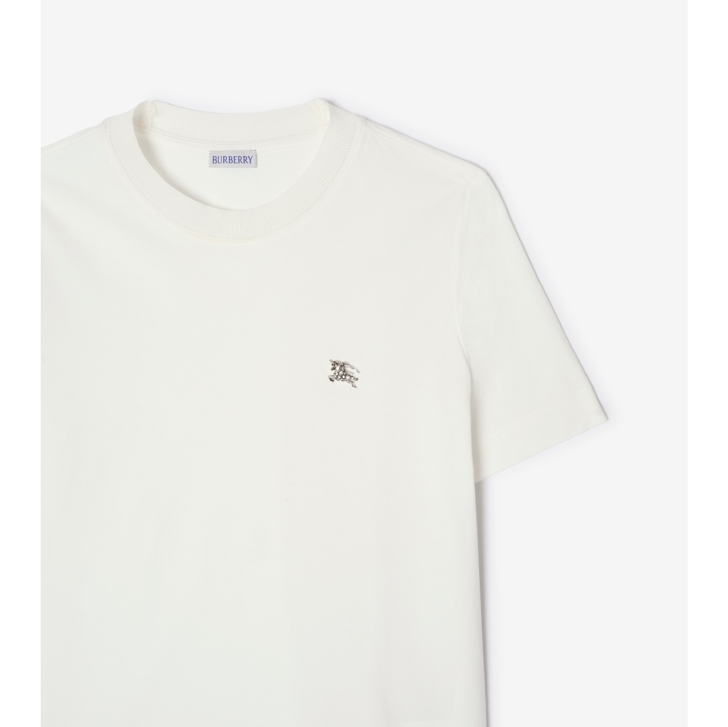 Knight Jewel Cotton T-shirt in Chalk white - Women | Burberry® Official