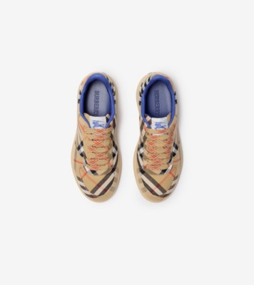 Check Terrace Sneakers in Sand beige - Women | Burberry® Official