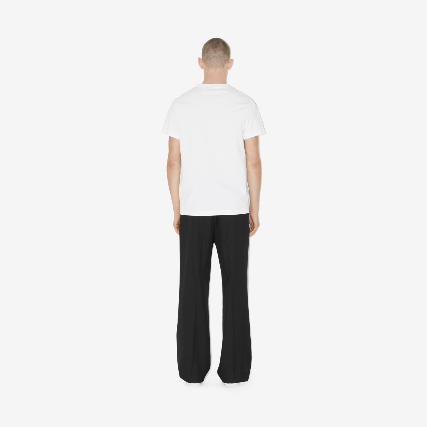 T-shirt in cotone con monogramma (Bianco) - Uomo | Sito ufficiale Burberry®