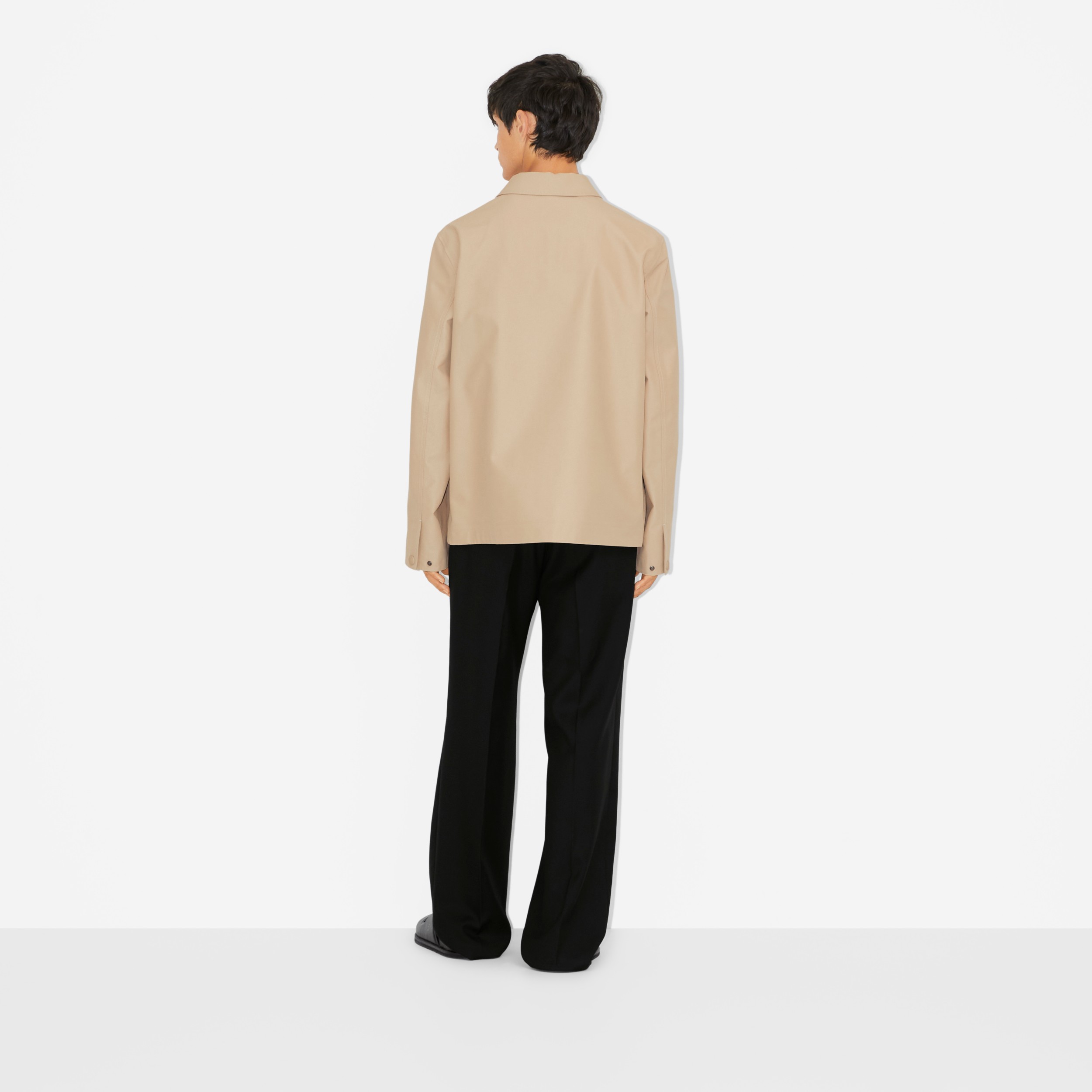 Ekd Appliqué Technical Cotton Jacket In Soft Fawn Men Burberry® Official