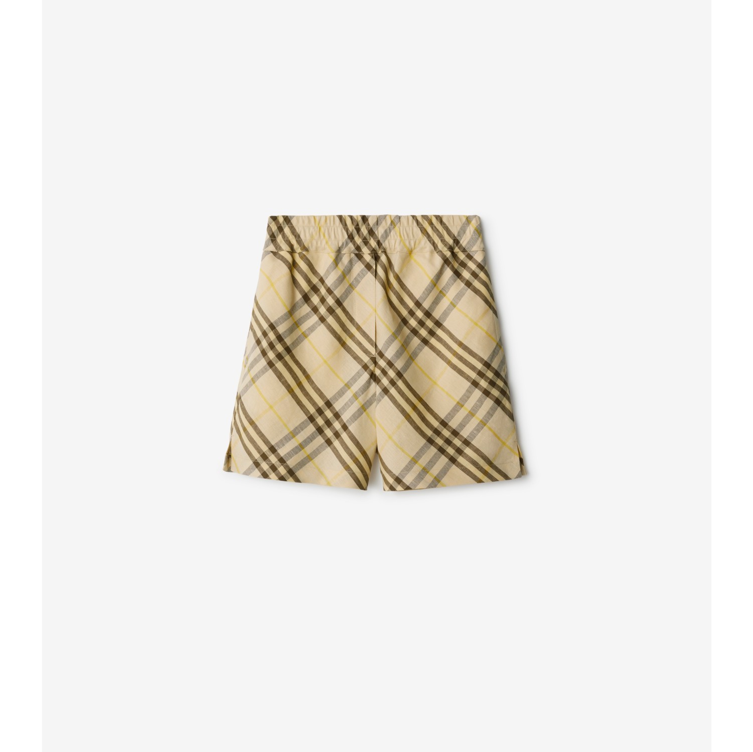Check Linen Shorts