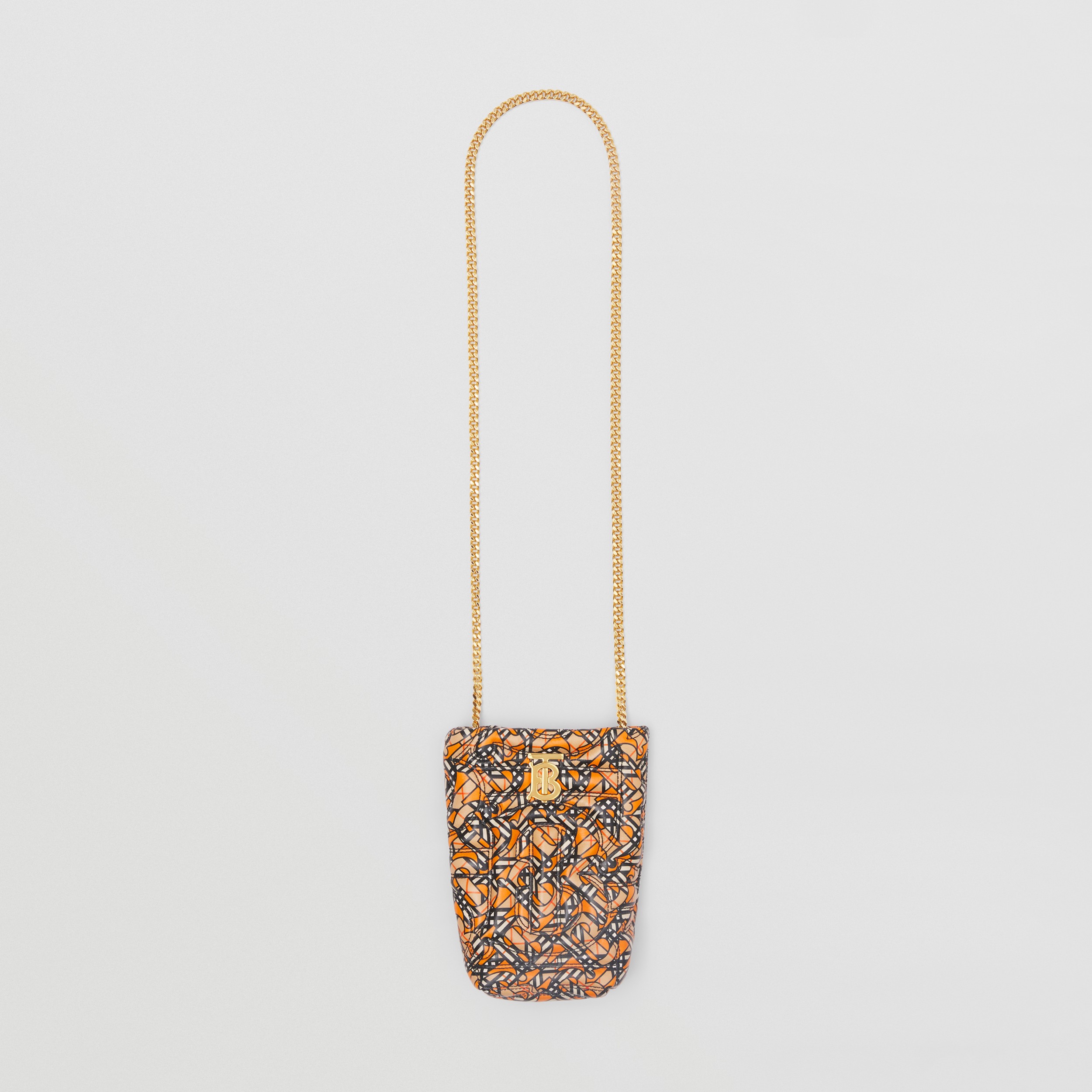 Steppleder-Bucket Bag „Lola“ im Miniformat mit Monogrammmuster (Schwarz) - Damen | Burberry® - 4