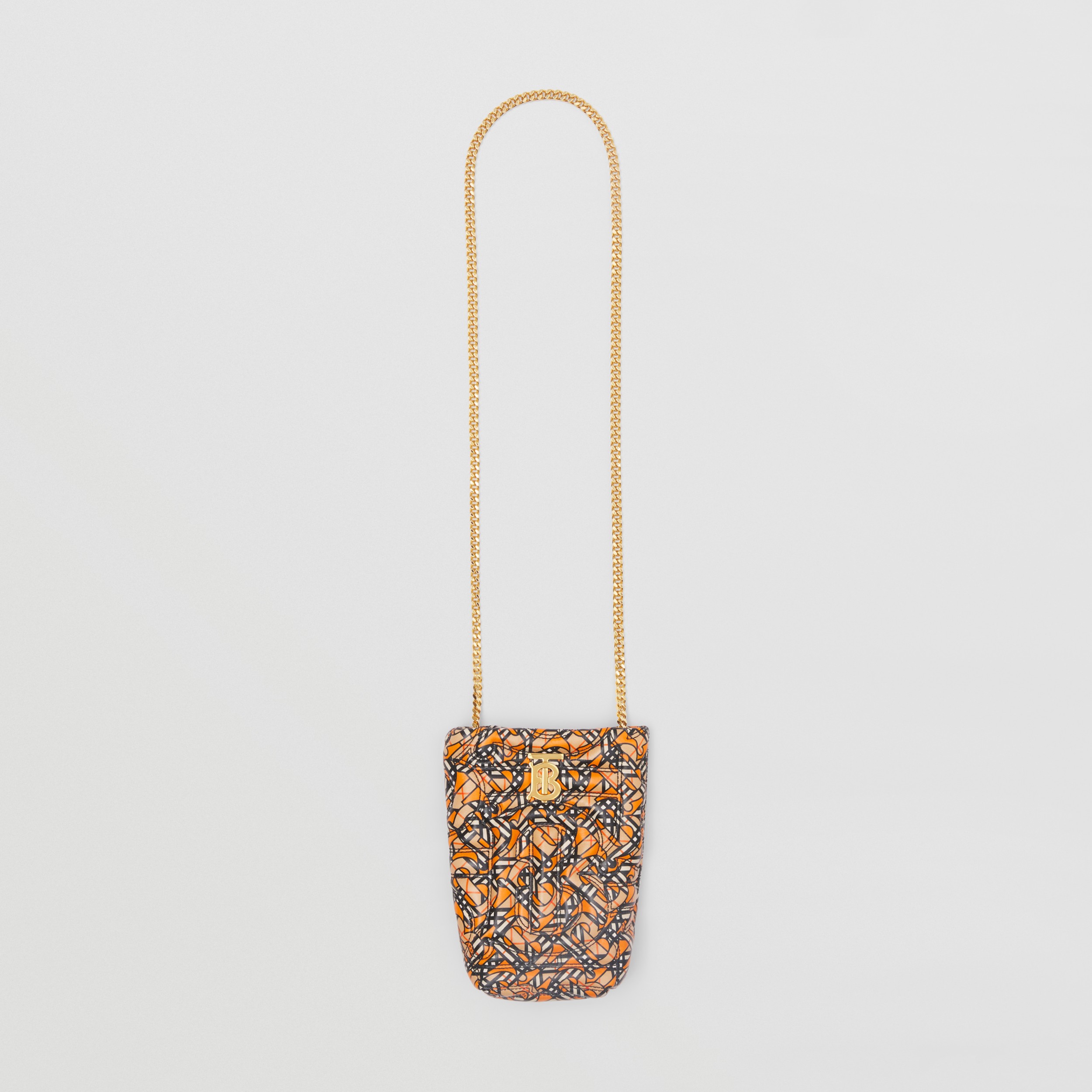 Quilted Monogram Print Leather Micro Lola Bucket Bag in Black Women