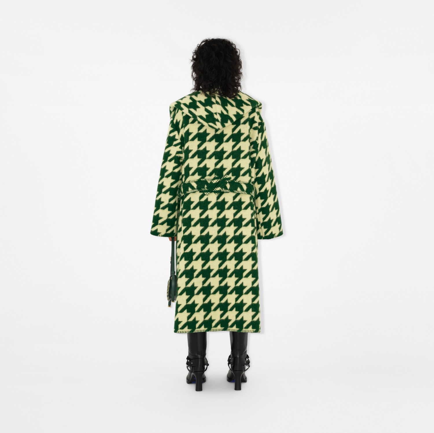 Houndstooth Wool Robe
