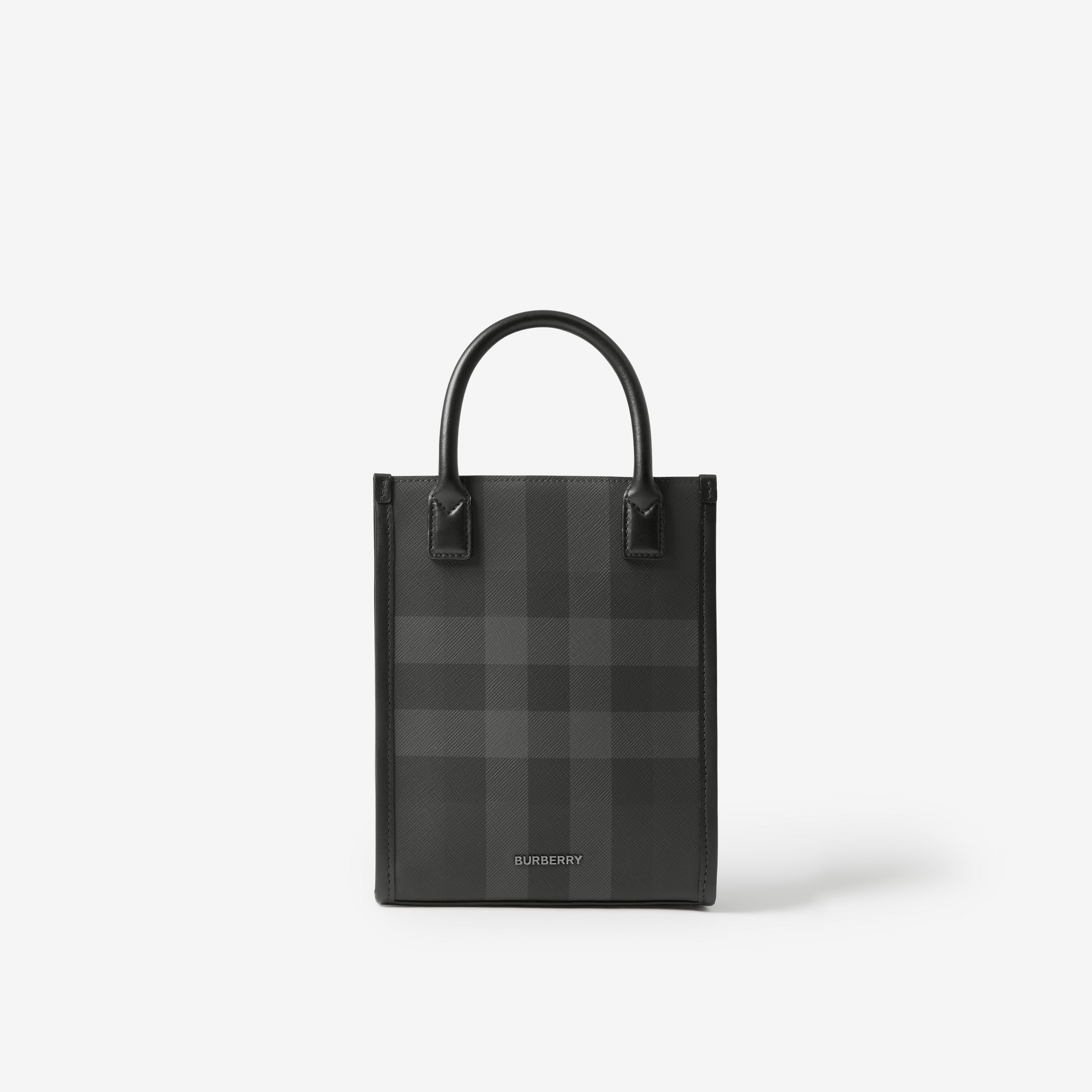 Mini Vertical Denny Tote in Charcoal - Men | Burberry® Official - 1