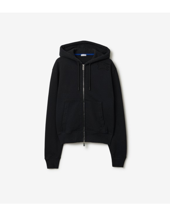 Hoodie zippé en coton