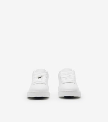 Leather Box Sneakers in White - Women | Burberry® Official