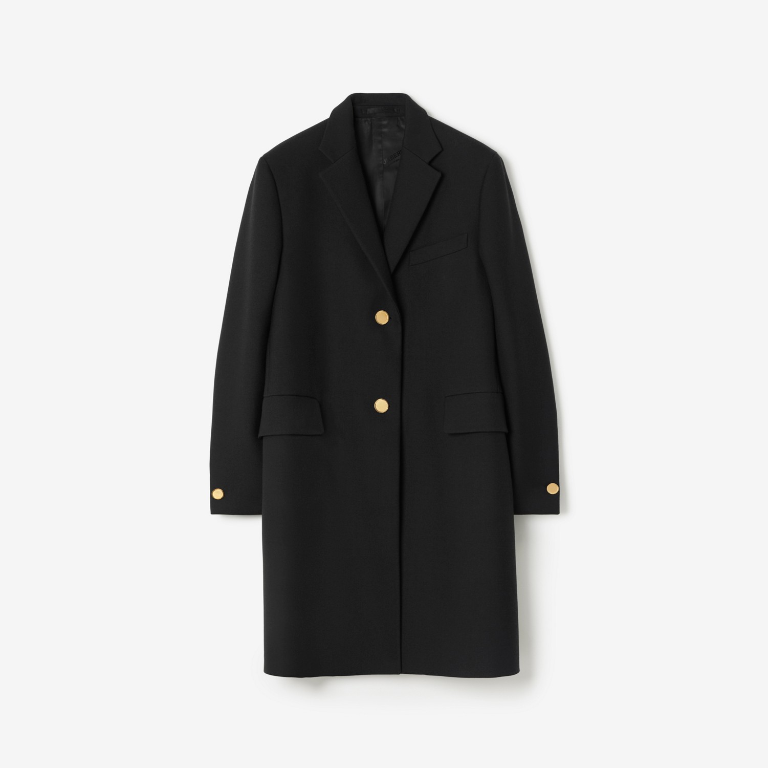 Technical Wool Tailored Coat in Black - Women | Burberry® Official